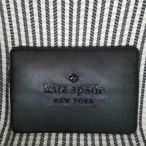 kate Spade black sienne logo laptop sleeve new